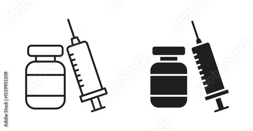 Vaccination icon for social media, app, and web design. Vector illustration.