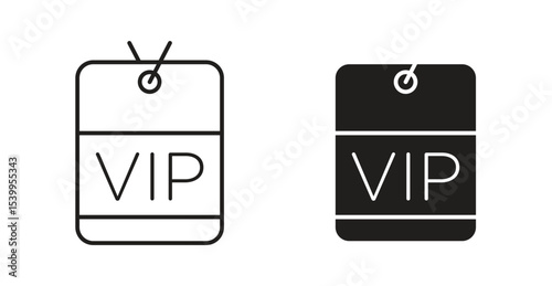 VIP pass icon Logos. Flat Vector Icon Design Template