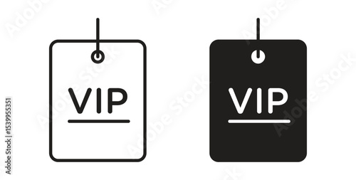VIP icon Logos. Flat Vector Icon Design Template