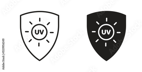 UV icon Logos. Flat Vector Icon Design Template