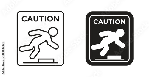 Tripping hazard warning sign