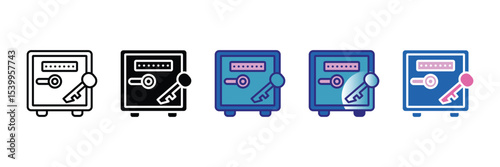 Password Vault Icon Set Multiple Style Collection