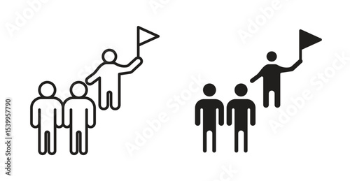 Tour guide people icon