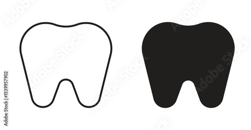 Tooth icon Logos. Flat Vector Icon Design Template