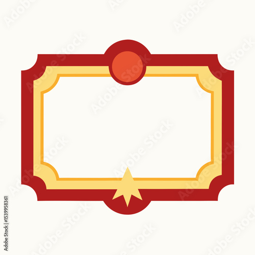 "Certificate Frame Vector | Generative AI & Linocut Silhouette Design for Awards & Documents"