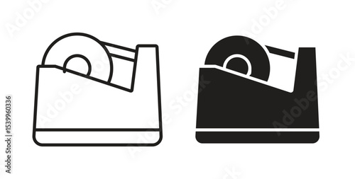 Tape dispenser icon Logos. Flat Vector Icon Design Template