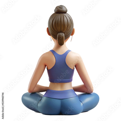 female characters in yoga positions are ideal for spiritual and lifestyle artwork.