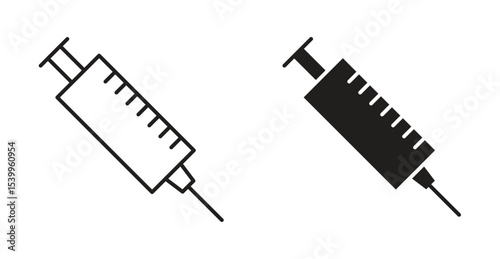 Syringe icon Logos. Flat Vector Icon Design Template