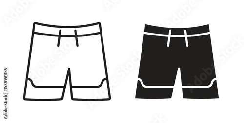 Swim shorts icon Logos. Flat Vector Icon Design Template