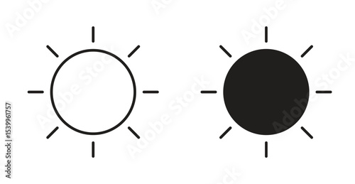 Sun icon Logos. Flat Vector Icon Design Template