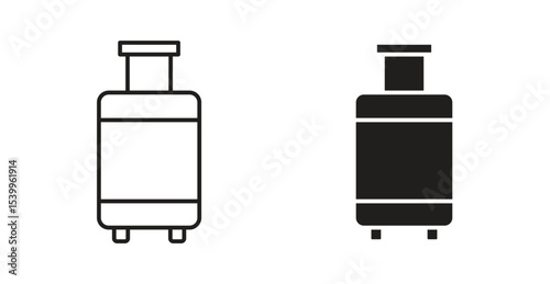 Suitcase icon Logos. Flat Vector Icon Design Template