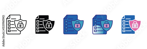 Access Control Icon Set Multiple Style Collection