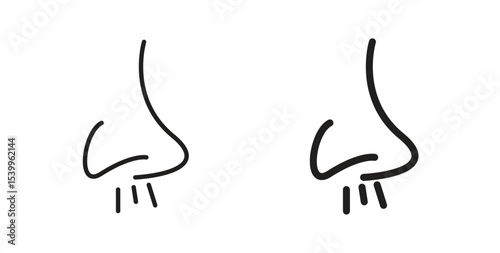 Stuffy nose icon Logos. Flat Vector Icon Design Template