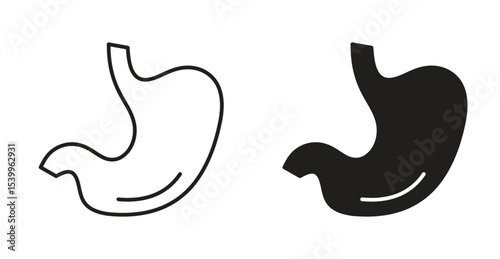 Stomach icon Logos. Flat Vector Icon Design Template
