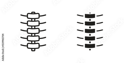 Spinal column icon Logos. Flat Vector Icon Design Template