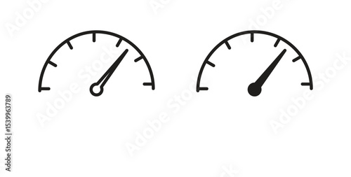 Speedometer icon for social media, app, and web design. Vector illustration.