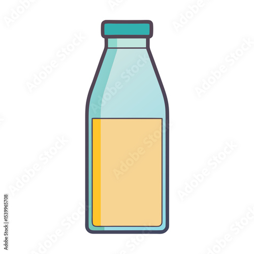 Illustration of a bottled beverage, likely a juice drink, in a simple style