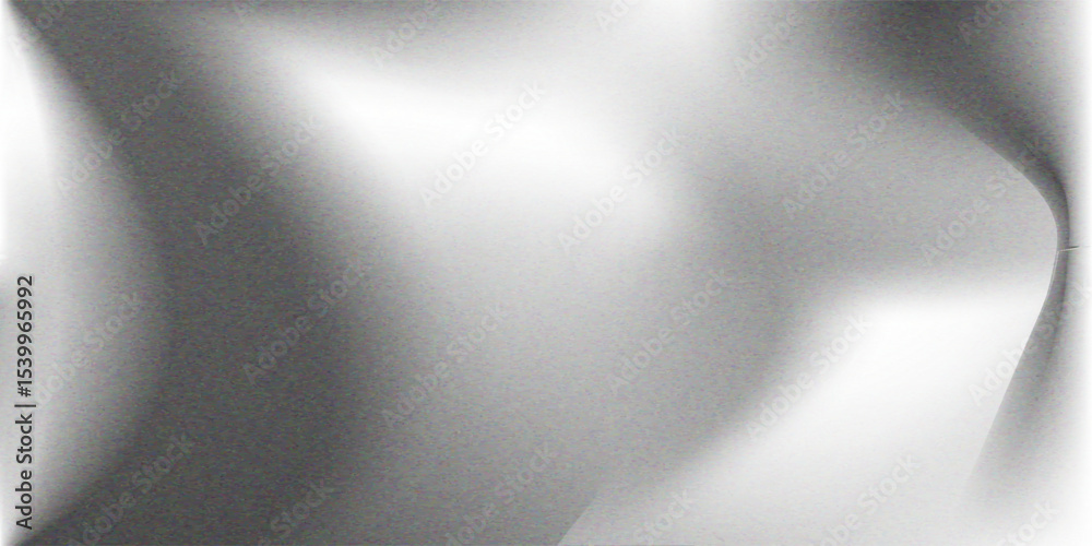Black dark gray silver white wave abstract background for design. Light wave, wavy line. Ombre gradient. Noise rough grungy grain brushed metal metallic effect