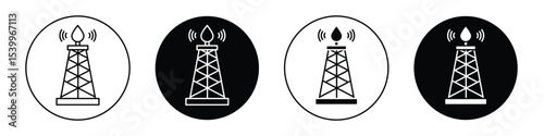Shale gas rig icon