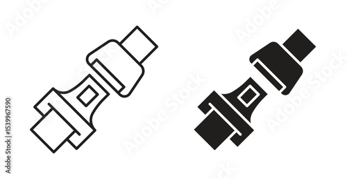 Seatbelt icon Logos. Flat Vector Icon Design Template