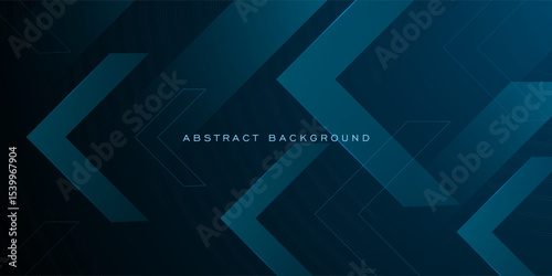 Abstract dark blue futuristic arrow concept background. Overlap triangle arrow pattern design. Eps10 vector