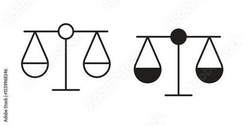 Scales icon Logos. Flat Vector Icon Design Template