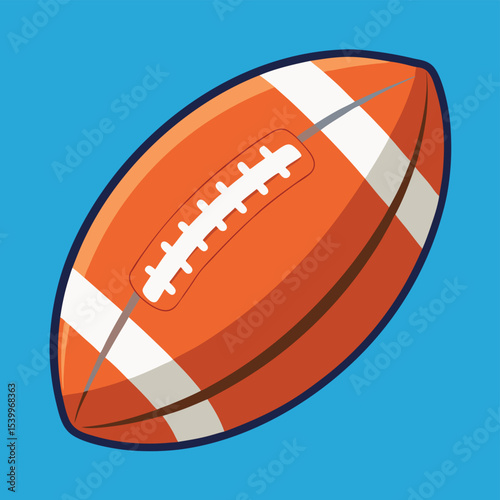 American football ball graphic illustration