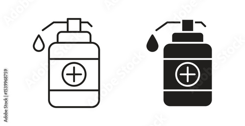 Sanitizer icon Logos. Flat Vector Icon Design Template