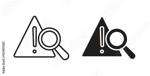 Risk analysis icon Logos. Flat Vector Icon Design Template