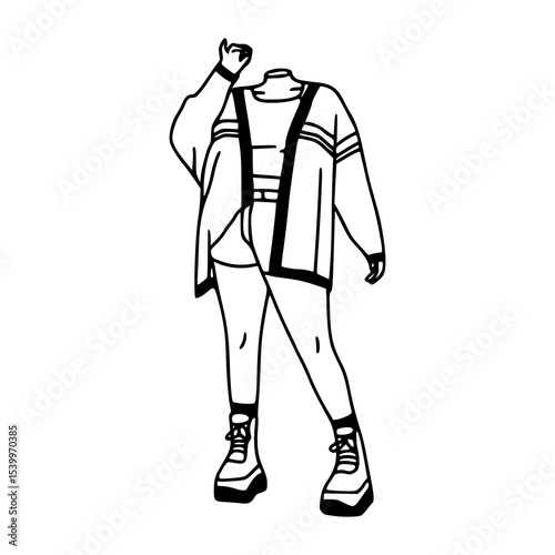 trendy apparel outline: youthful look