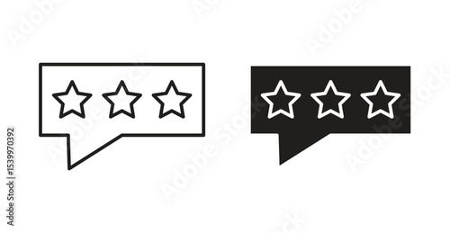 Review icon Logos. Flat Vector Icon Design Template