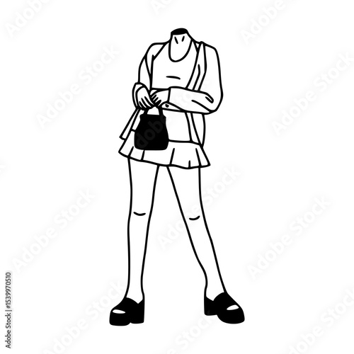 modern woman's fashion drawing