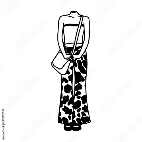 modern woman's fashion drawing