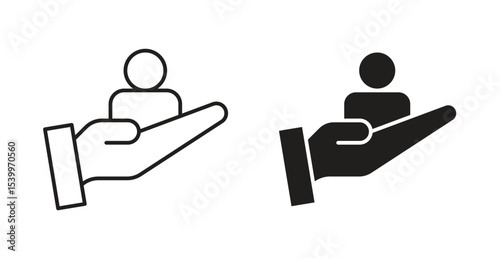 Retention icon Logos. Flat Vector Icon Design Template