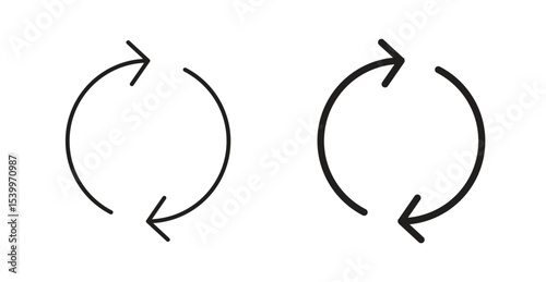 Repeat icon Logos. Flat Vector Icon Design Template