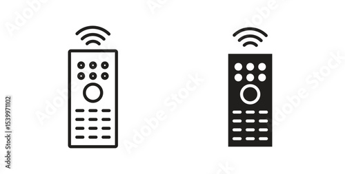 Remote icon Logos. Flat Vector Icon Design Template
