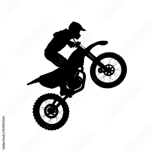 full body silhouette of motocross rider performing.svg