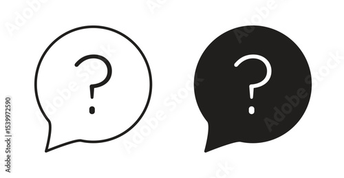 Question mark icon Logos. Flat Vector Icon Design Template