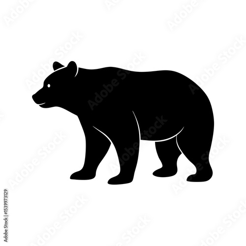 full body silhouette of standing grizzly bear .svg