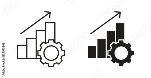 Productivity icon Logos. Flat Vector Icon Design Template