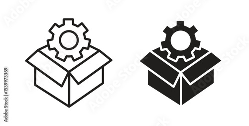 Product management icon Logos. Flat Vector Icon Design Template