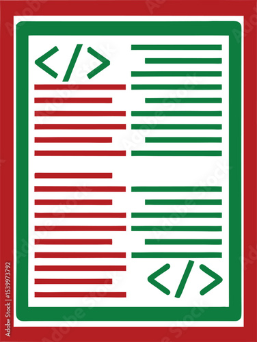 Abstract code representation of artificial intelligence on a transparent background
