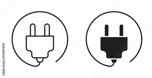 Plug icon Logos. Flat Vector Icon Design Template