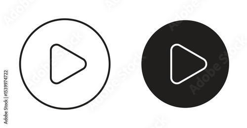 Play icon Logos. Flat Vector Icon Design Template