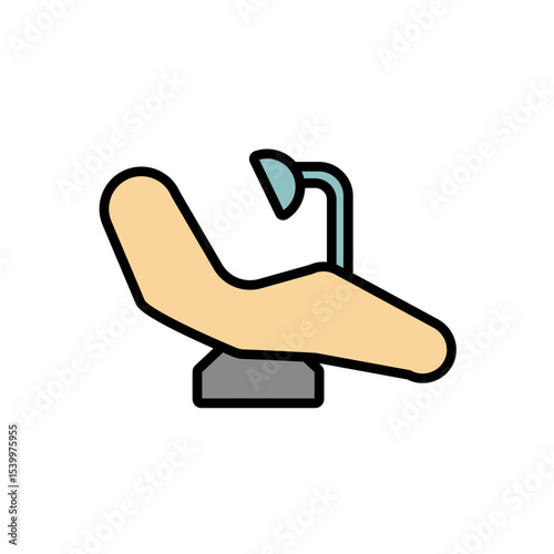 dentist chair icon collection .design style with background
