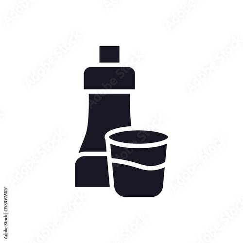 mouthwash icon collection .design style with background