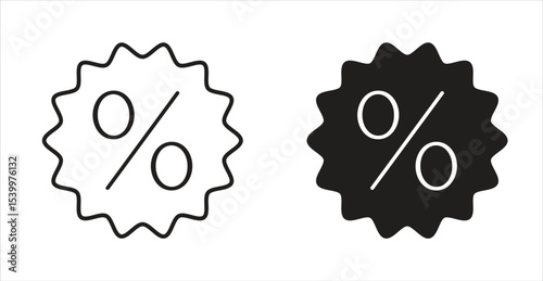 Percentage icon Logos. Flat Vector Icon Design Template