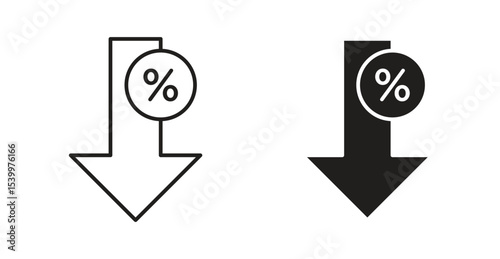 Percent down icon