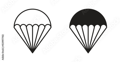 Parachute icon for social media, app, and web design. Vector illustration.
