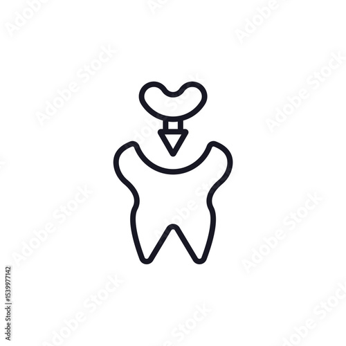 tooth filling icon collection .design style with background